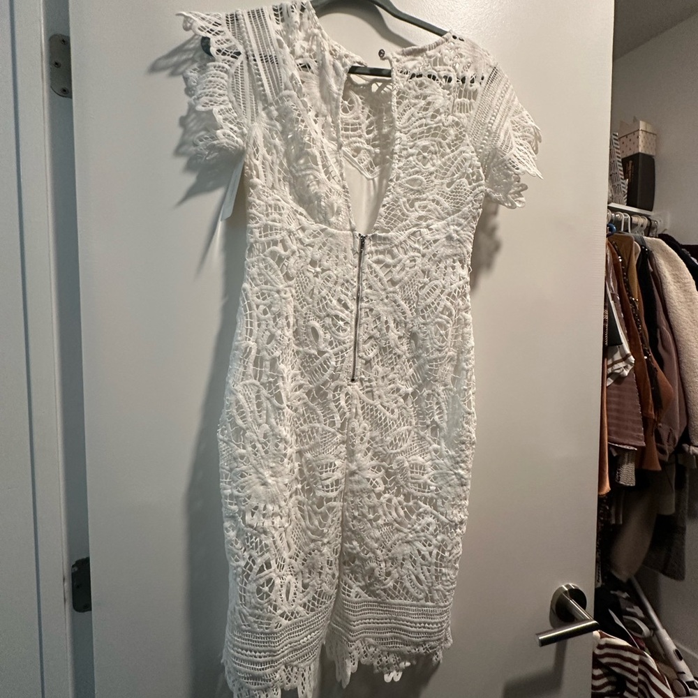 Elegant White Lace Dress bridal midi - never worn - Picture 2 of 5